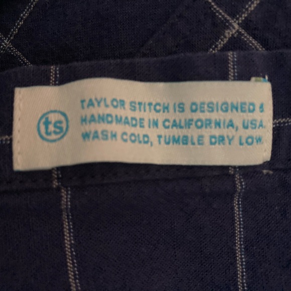 Taylor Stitch Handmade in USA Mandarin Collar LS  Windowpane Check Shirt. Size S - Picture 7 of 11